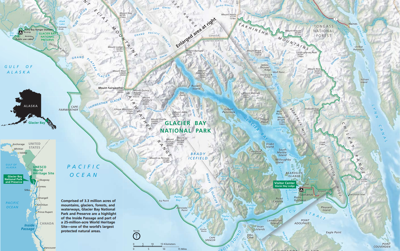 Glacial Bay NP Map