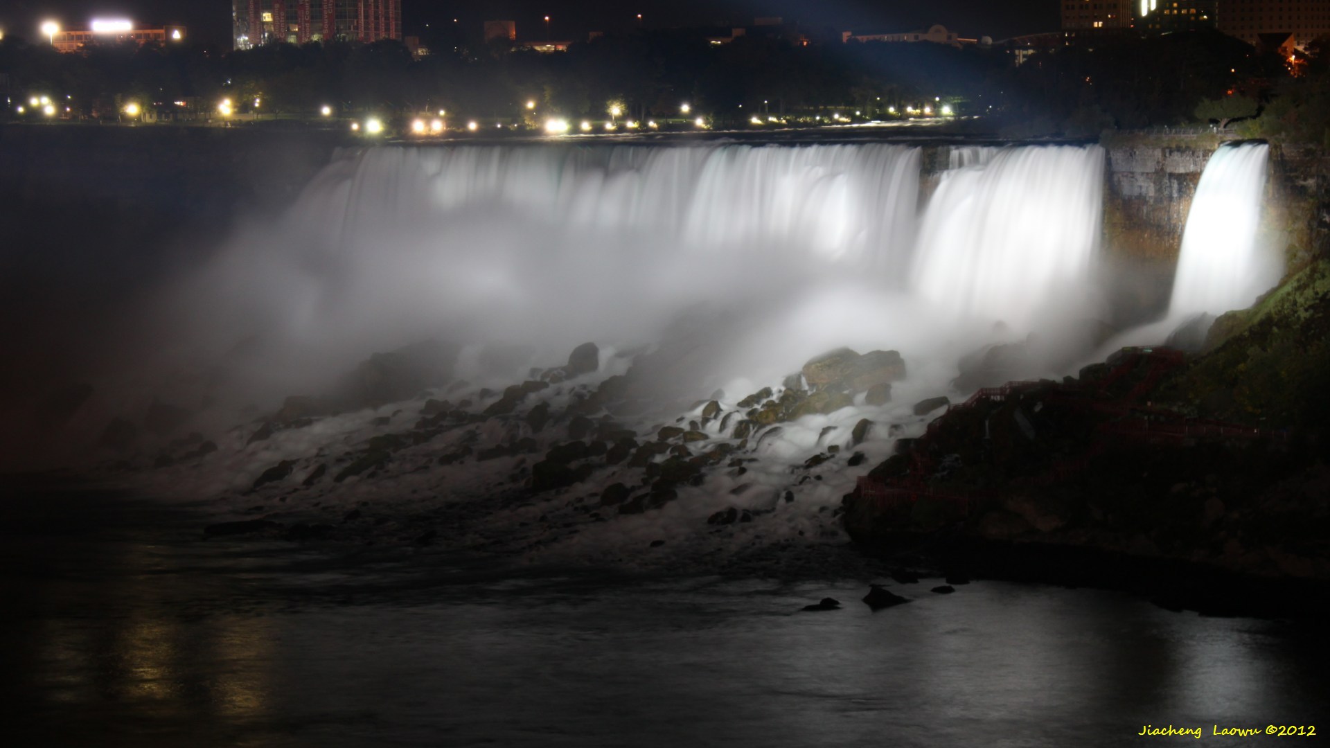 Braid's Veil Fall viewed from Canada